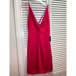 Express Dresses - Hot Pink Satin Dress - Express Express Dresses - Hot Pink Satin Dress - Express